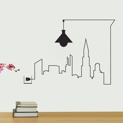 Adesivo de Parede Cidade Iluminada