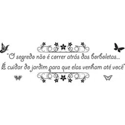 Adesivo de Parede Frase Borboletas - 2
