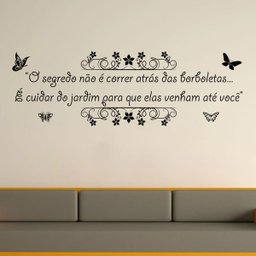 Adesivo de Parede Frase Borboletas - 1