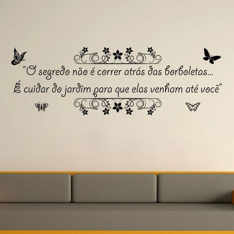 Adesivo de Parede Frase Borboletas