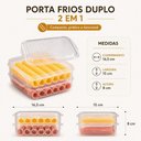 Ver imagem 2 de Pote Organizador Porta Frios Duplo Hermetico Polipropileno Tampa com Travas Empilhavel Yeet