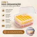 Ver imagem 4 de Pote Organizador Porta Frios Duplo Hermetico Polipropileno Tampa com Travas Empilhavel Yeet