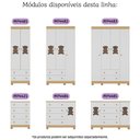 Ver imagem 6 de Cômoda Infantil 125cm 2 Portas com Vidro e 4 Gavetas Fofura Multimóveis Mp4485 Madeirado/branco