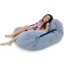 Ver imagem 1 de Pufe Sarah - Puff Sensorial e Versátil em Tecido Poliamida/perolas de Eps