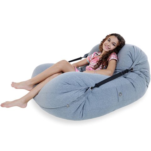 Pufe Sarah - Puff Sensorial e Versátil em Tecido Poliamida/perolas de Eps