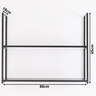 Prateleira 2 Níveis Estilo Industrial Metal 65x80x18 Preto Mdf Preto - 6