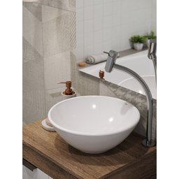 Kit Cuba para Banheiro Basic R1 com Torneira Bica Alta Basic Celite - 2