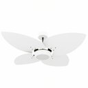 Ver imagem 1 de Ventilador de Teto Natuvent Dahlia Led 4 Pás Madeira Branco 4000k Branco Neutro, Luz Neutra 127v