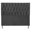 Ver imagem 1 de Cabeceira King 1,95m Paris Suede Cinza