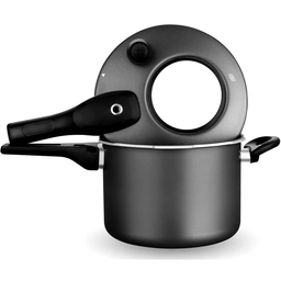 Panela de Pressão Mta Externa Antiaderente c/Visor 4,5L Grafite 6600 - Cinza - 2