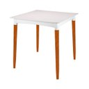 Ver imagem 1 de Mesa Tramontina Laura Rattan 70 Cm Polipropileno Branco Pernas Madeira