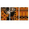 Conjunto de 3 Telas Decorativas Silhueta Mulher Africana - 2