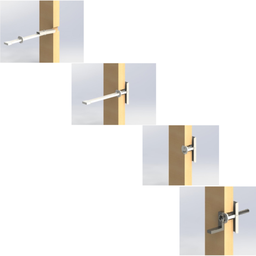 Kit 10 Bucha com Parafuso Gesso Drywall Bloco Iv Plastic + Parafuso 1/4 - 7