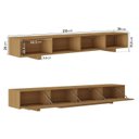 Ver imagem 4 de Rack Ripado para TV até 75 Polegadas Planejado 210cm Aruá CabeCasa MadeiraOriginals Marrom/Jatobá