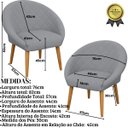 Ver imagem 2 de Kit 2 Poltronas Resistente para Sala de Espera Tecido Veludo Confortável Reforçada