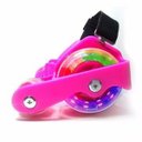 Ver imagem 3 de Kit 4 Patins Adaptado 4 Rodas Led Esporte 2 Azuis E 2 Rosas (BSL-SKY-15)