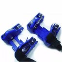 Ver imagem 2 de Kit 4 Patins Adaptado 4 Rodas Led Esporte 2 Azuis E 2 Rosas (BSL-SKY-15)