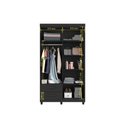 Ver mais imagens de Guarda Roupa 4 Portas e 2 Gavetas Canadá Preto Fosco - Conquista