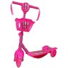 Patinete Musical Infantil Com 3 Rodas Luzes E Cesta Rosa (4092) - 1
