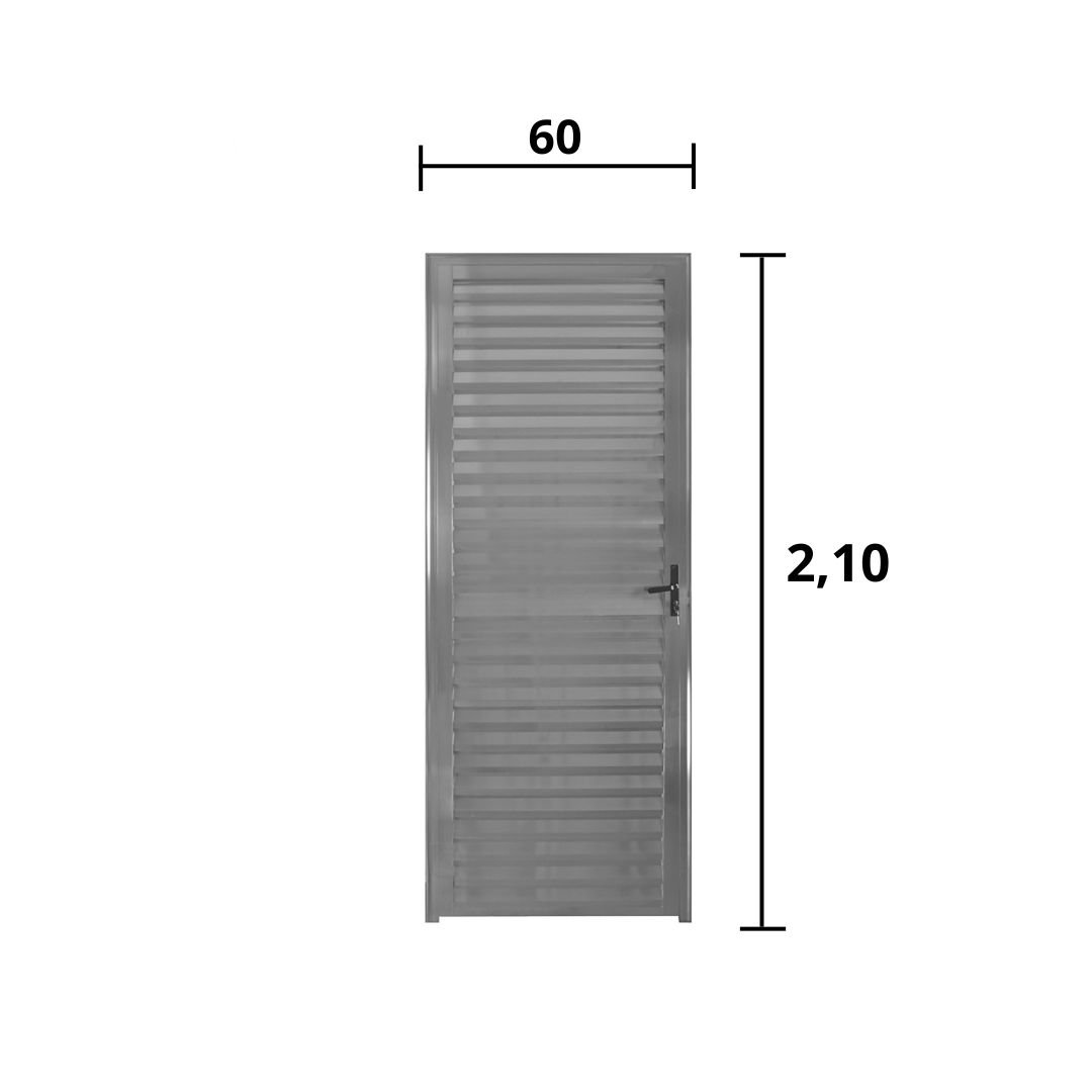Porta Palheta Aluminio Brilhante 2.10 x 0.60 Lado Esquerdo - Hale - 4