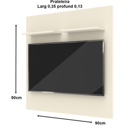 Painel Sala para TV até 32 Polegadas Apolo - Off White - 1