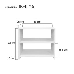 Sapateira Branca para Quarto Sala 50 x 40 x 25cm - 3