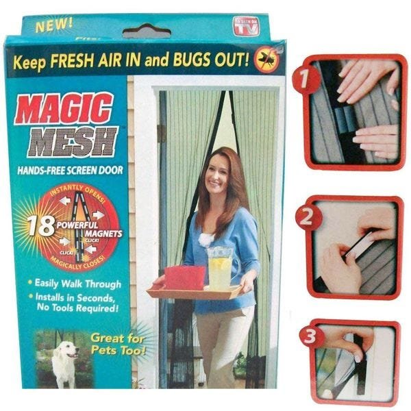 Cortina Mosquiteiro Para Insetos e Mosquitos Com Tela Protetora Magic Mesh (Bsl-mosq-1) - 2