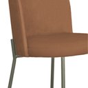 Ver imagem 5 de Cadeira Decorativa Sala de Jantar Elegance Base Titanium Linho Avelã - Montanaris Decor