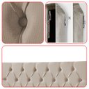 Ver imagem 7 de Cabeceira Painel Estofada Paris Suede Bege Queen 1,60m para Cama Box