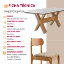 Ver imagem 6 de Sala de Jantar Mesa Star 120cm Tampo Laqueado com Vidro Canto Moeda e 4 Cadeiras Star