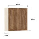 Ver imagem 3 de Armário Aéreo De Cozinha 80 Cm 2 Portas 2 Prateleiras