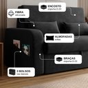 Ver mais imagens de Sofá Cama 2 Lugares Compacto com Baú 140 Larg Lady Day Matrix