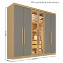 Ver imagem 5 de Guarda-roupa Casal Reflecta com Led 06 Portas 02 Gavetas França