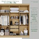 Ver mais imagens de Guarda-Roupa Casal Reflecta com LED 06 Portas 02 Gavetas França Cinza/Jequitibá/Granizo