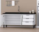 Ver imagem 2 de Gabinete de Cozinha 1,94 m MDF Branco e Preto Máxima Amplitude e Versatilidade:Branco