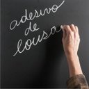 Ver imagem 2 de Adesivo Lousa Quadro Negro, Preto Fosco, 100 X 100 Cm + 4 Giz
