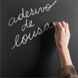 Adesivo Lousa Quadro Negro, Preto Fosco, 100 x 100 cm + 4 Giz - 2