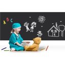 Ver imagem 3 de Adesivo Lousa Quadro Negro, Preto Fosco, 100 X 100 Cm + 4 Giz