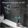 Torneira Monocomando Cozinha Gourmet Agua Fria Quente Rotaçao 360 Quatro Modos Jatos de Agua Mesa Ba - 4