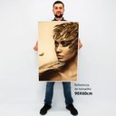 Ver imagem 2 de Quadro Decorativo Caixa Mulher Dourada Tacolado Moldura Caixa 3cm Madeira com Vidro 60 X 90cm