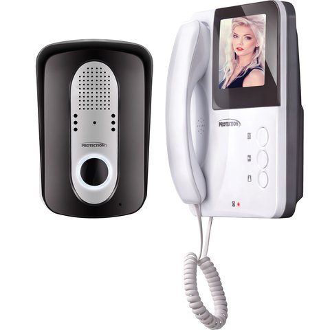 Vídeo Porteiro Eletronico Residencial Interfone PT-3000 Protection Controle De Acesso Branco