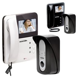 Vídeo Porteiro Eletronico Residencial Interfone PT-3000 Protection Controle De Acesso Branco - 9