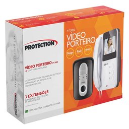 Vídeo Porteiro Eletronico Residencial Interfone PT-3000 Protection Controle De Acesso Branco - 8
