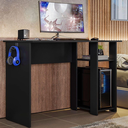 Ver imagem 2 de Mesa Gamer Hero com Suporte Preto - Peternella