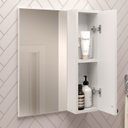 Ver imagem 4 de Armário Espelheira para Banheiro 45cm 1 Porta Denver Yescasa Branco