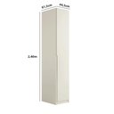 Ver imagem 2 de Guarda Roupa Modulável 44,5cm Abertura para Direita 100% Mdf Cor:luna