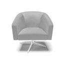 Ver imagem 5 de Poltrona Sala Decorativa Stella Base Giratória Cromada Sintético D03 - D’Rossi