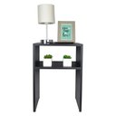 Ver imagem 2 de Mesa de Cabeceira Cama Solteiro Quarto Sala 35cm Preto