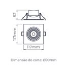 Ver imagem 4 de Spot Embutir Easy Par20 Quadrado 7w 3000k 610lm-stella
