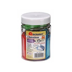 Organizador De Chaves Com 24 Chaveiros Coloridos Acrimet - 1